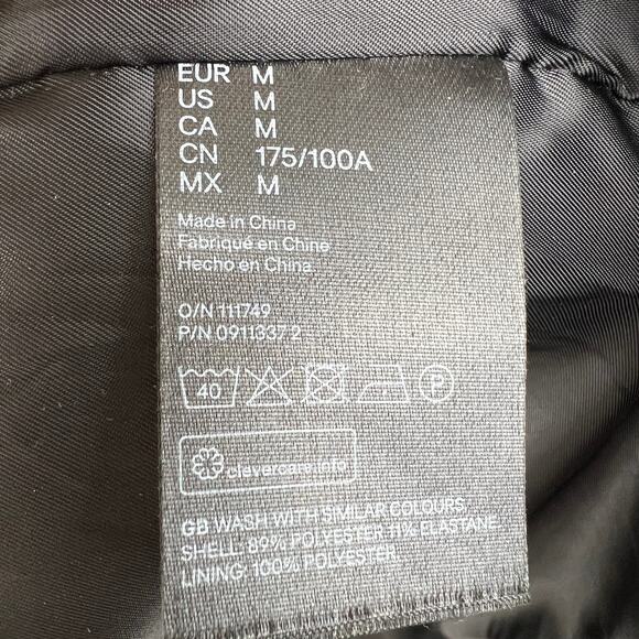 H&M Black Long Sleeve Asymmetrical Zip Faux Suede Moto Jacket Size M Medium - Picture 7 of 8